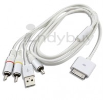 SANOXY TV RCA Video Composite AV Cable +USB for iPad 2/3